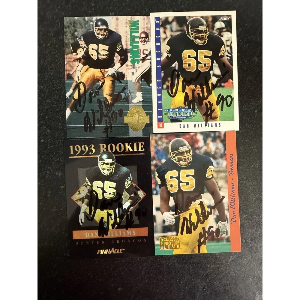 Dan Williams Auto Lot‎ (24) Denver Broncos Signed Cards 1993 Rookie Era